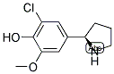 4-((2R)PYRROLIDIN-2-YL)-2-CHLORO-6-METHOXYPHENOL Struktur