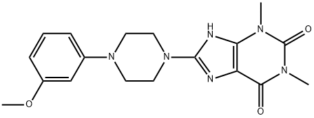 8-[4-(3-METHOXYPHENYL)PIPERAZIN-1-YL]-1,3-DIMETHYL-3,7-DIHYDRO-1H-PURINE-2,6-DIONE Struktur