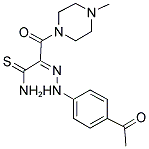 (2Z)-2-[(4-ACETYLPHENYL)HYDRAZONO]-3-(4-METHYLPIPERAZIN-1-YL)-3-OXOPROPANETHIOAMIDE Struktur