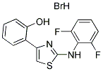 2-(2,6-DIFLUOROPHENYL)AMINO-4-(2-HYDROXYPHENYL)-1,3-THIAZOLE HYDROBROMIDE Struktur