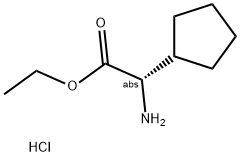 ETHYL (2S)-AMINO(CYCLOPENTYL)ACETATE HYDROCHLORIDE Struktur