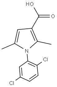 1-(2,5-DICHLOROPHENYL)-2,5-DIMETHYL-1H-PYRROLE-3-CARBOXYLIC ACID Struktur