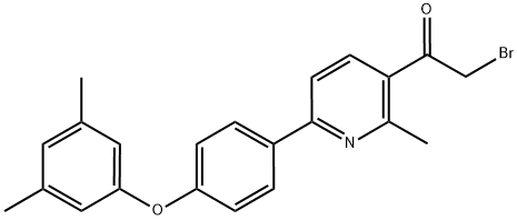 1-(6-(4-(3,5-DIMETHYLPHENOXY)PHENYL)-2-METHYLPYRIDIN-3-YL)-2-BROMOETHANONE Struktur