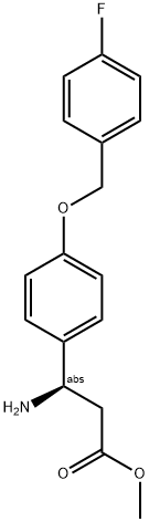 METHYL (3R)-3-AMINO-3-(4-[(4-FLUOROPHENYL)METHOXY]PHENYL)PROPANOATE Struktur