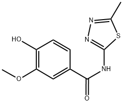 4-HYDROXY-3-METHOXY-N-(5-METHYL-1,3,4-THIADIAZOL-2-YL)BENZAMIDE Struktur