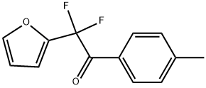 2,2-DIFLUORO-2-(2-FURYL)-1-(P-TOLYL)ETHANONE Struktur