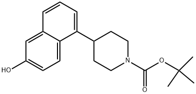 1-BOC-4-(6-HYDROXY-NAPHTHALEN-1-YL)-PIPERIDINE Struktur