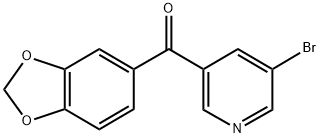 3-BROMO-5-[3,4-(METHYLENEDIOXY)BENZOYL]PYRIDINE Struktur