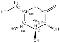 D-[UL-13C6]GLUCONIC ACID DELTA-LACTONE Struktur