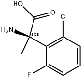 (2R)-2-AMINO-2-(2-CHLORO-6-FLUOROPHENYL)PROPANOIC ACID Struktur