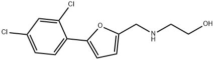 2-(((5-(2,4-DICHLOROPHENYL)-2-FURYL)METHYL)AMINO)ETHANOL Struktur