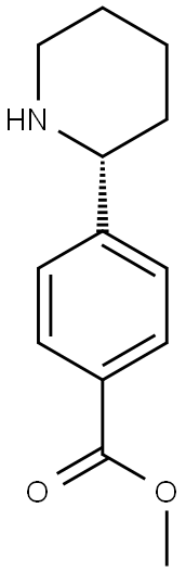 (R)-METHYL 4-(PIPERIDIN-2-YL)BENZOATE Struktur