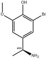 4-((1S)-1-AMINOETHYL)-2-BROMO-6-METHOXYPHENOL Struktur