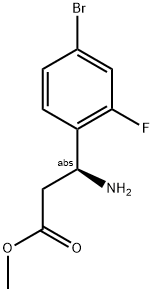 METHYL (3S)-3-AMINO-3-(4-BROMO-2-FLUOROPHENYL)PROPANOATE Struktur