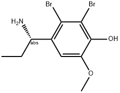 4-((1S)-1-AMINOPROPYL)-2,3-DIBROMO-6-METHOXYPHENOL Struktur