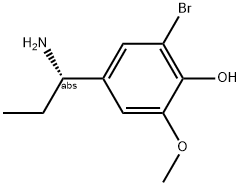 4-((1S)-1-AMINOPROPYL)-2-BROMO-6-METHOXYPHENOL Struktur