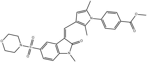 (Z)-METHYL 4-(2,5-DIMETHYL-3-((1-METHYL-5-(MORPHOLINOSULFONYL)-2-OXOINDOLIN-3-YLIDENE)METHYL)-1H-PYRROL-1-YL)BENZOATE