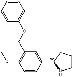 ([5-((2R)PYRROLIDIN-2-YL)-2-METHOXYPHENYL]METHOXY)BENZENE Struktur