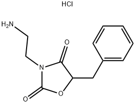 3-(2-AMINO-ETHYL)-5-BENZYL-OXAZOLIDINE-2,4-DIONE HYDROCHLORIDE Struktur