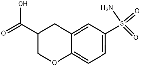 6-(AMINOSULFONYL)CHROMANE-3-CARBOXYLIC ACID Struktur