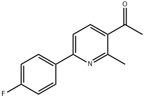 1-(6-(4-FLUOROPHENYL)-2-METHYLPYRIDIN-3-YL)ETHANONE Struktur