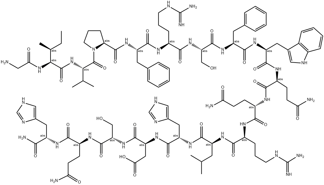 GLY-ILE-VAL-PRO-PHE-ARG-SER-PHE-TRP-GLN-GLN-ARG-LEU-HIS-ASP-SER-GLN-HIS-AMIDE Struktur