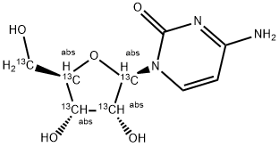 [1',2',3',4',5'-13C5]CYTIDINE Struktur