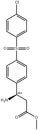 METHYL (3R)-3-AMINO-3-(4-[(4-CHLOROPHENYL)SULFONYL]PHENYL)PROPANOATE Struktur