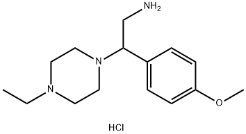 2-(4-ETHYL-PIPERAZIN-1-YL)-2-(4-METHOXY-PHENYL)-ETHYLAMINE DIHYDROCHLORIDE Structure