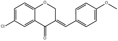 (E)-3-(4-METHOXYBENZYLIDENE)-6-CHLORO-2,3-DIHYDROCHROMEN-4-ONE Struktur