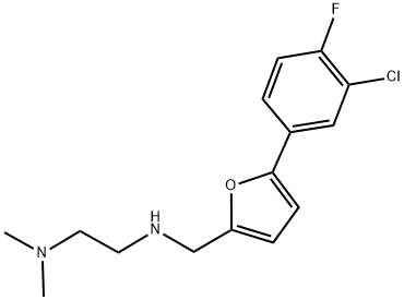 N'-([5-(3-CHLORO-4-FLUOROPHENYL)-2-FURYL]METHYL)-N,N-DIMETHYLETHANE-1,2-DIAMINE Struktur