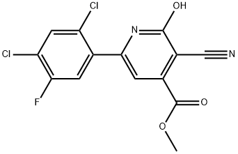 METHYL 6-(2,4-DICHLORO-5-FLUOROPHENYL)-3-CYANO-2-HYDROXYPYRIDINE-4-CARBOXYLATE Struktur