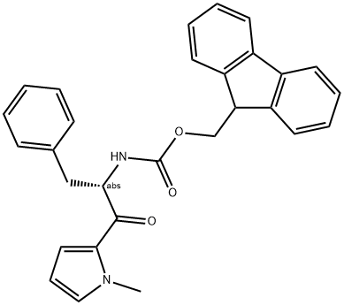 L-1-BENZYL-1-(FMOC-AMINO)-2-OXO-2-(1-METHYL-1H-PYRROL-2-YL)ETHANE Struktur