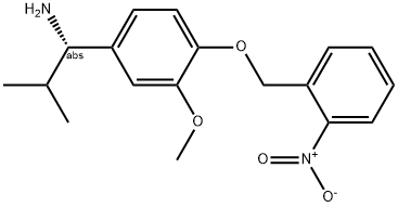 (1S)-1-(3-METHOXY-4-[(2-NITROPHENYL)METHOXY]PHENYL)-2-METHYLPROPYLAMINE Struktur