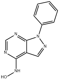 4-(HYDROXYAMINO)-1-PHENYL-1H-PYRAZOLO[3,4-D]PYRIMIDINE Struktur