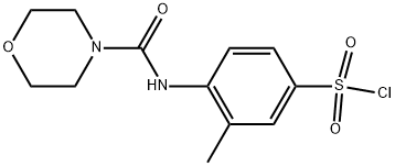 3-METHYL-4-[(MORPHOLINE-4-CARBONYL)-AMINO]-BENZENESULFONYL CHLORIDE Struktur