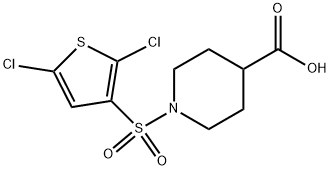 1-[(2,5-DICHLOROTHIEN-3-YL)SULFONYL]PIPERIDINE-4-CARBOXYLIC ACID Struktur