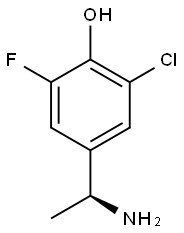 4-((1S)-1-AMINOETHYL)-2-CHLORO-6-FLUOROPHENOL Struktur