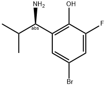 2-((1R)-1-AMINO-2-METHYLPROPYL)-4-BROMO-6-FLUOROPHENOL Struktur