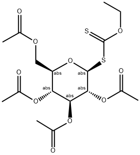 2,3,4,6-TETRA-O-ACETYL-BETA-D-GLUCOPYRANOSYL ETHYLXANTHATE Struktur