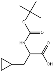 2-TERT-BUTOXYCARBONYLAMINO-3-CYCLOPROPYL-PROPIONIC ACID Struktur