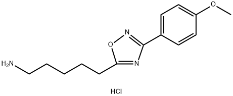 5-[3-(4-METHOXYPHENYL)-1,2,4-OXADIAZOL-5-YL]PENTAN-1-AMINE HYDROCHLORIDE Struktur