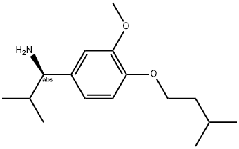 (1R)-1-[3-METHOXY-4-(3-METHYLBUTOXY)PHENYL]-2-METHYLPROPYLAMINE Struktur