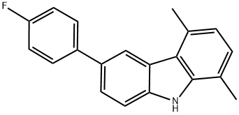 6-(4-FLUOROPHENYL)-1,4-DIMETHYL-9H-CARBAZOLE Struktur