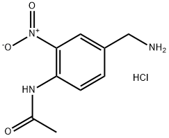 4-ACETAMIDO-3-NITROBENZYLAMINE HYDROCHLORIDE Struktur