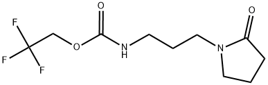 2,2,2-TRIFLUOROETHYL 3-(2-OXOPYRROLIDIN-1-YL)PROPYLCARBAMATE Struktur