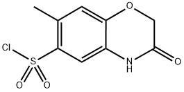 2H-1,4-BENZOXAZINE-6-SULFONYL CHLORIDE, 3,4-DIHYDRO-7-METHYL-3-OXO- Struktur