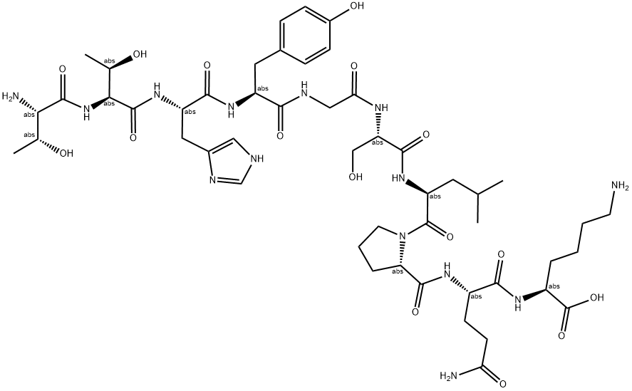 H2N-TTHYGSLPQK-OH Struktur