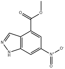 6-NITRO-4-INDAZOLECARBOXYLIC ACID METHYL ESTER Struktur