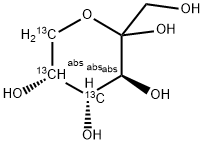 D-[4,5,6-13C3]FRUCTOSE Struktur